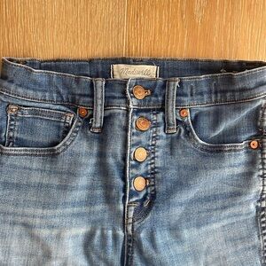 Madewell 10” high rise skinny crop jeans